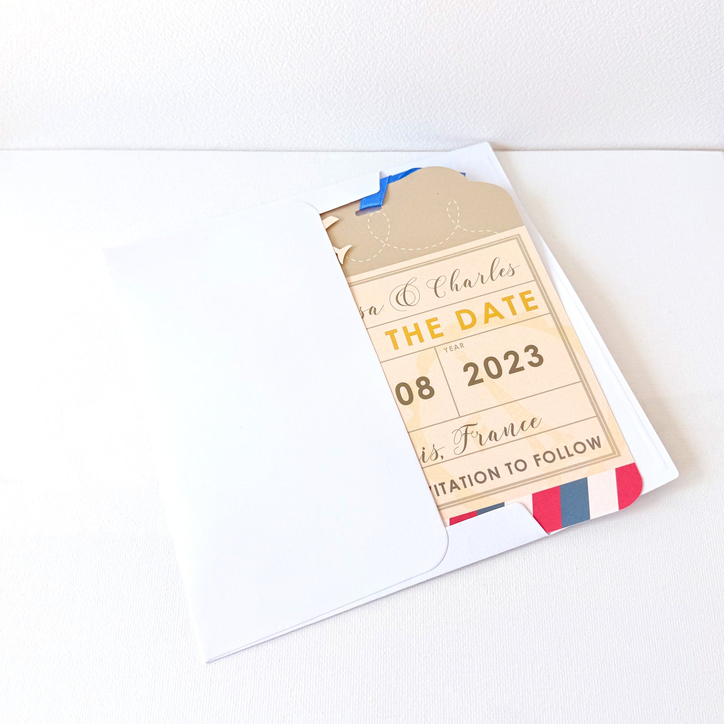 Luggage Tag Save the Date Cards