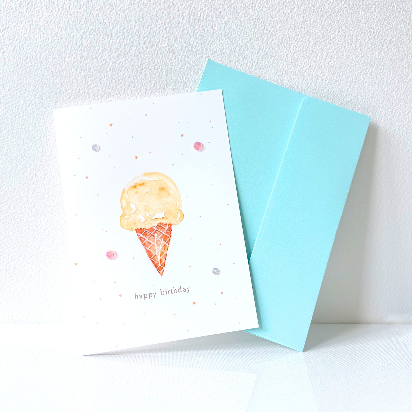 Vanilla Ice Cream Birthday Greeting Card