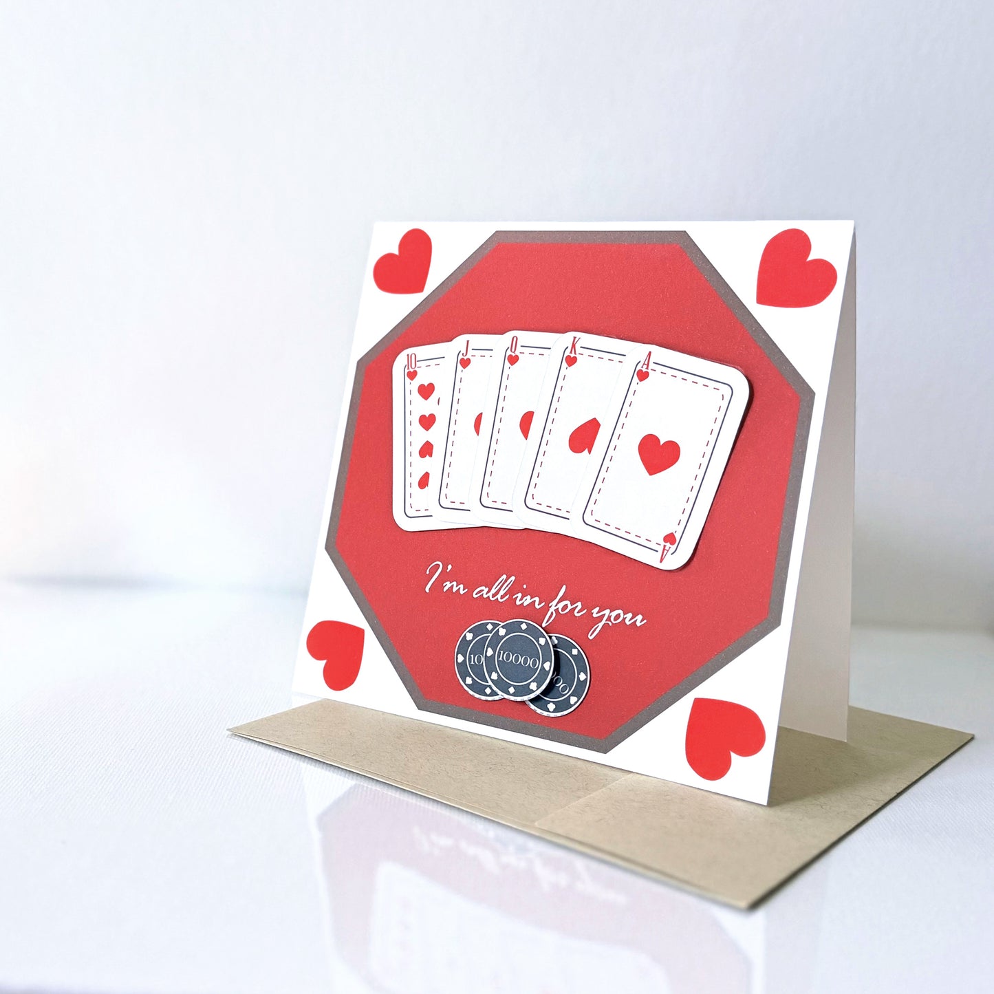 Poker Valentine Greeting Card