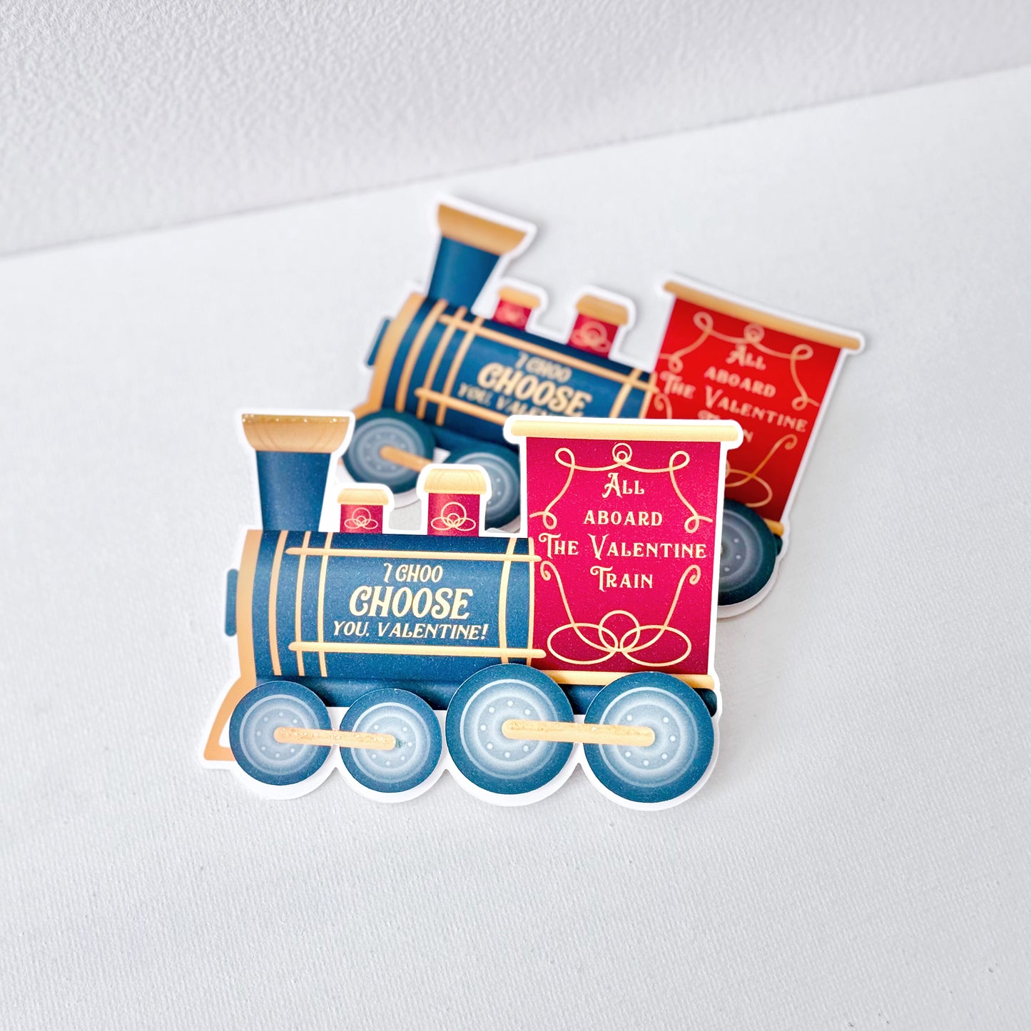 Mini Train Valentine Card Set