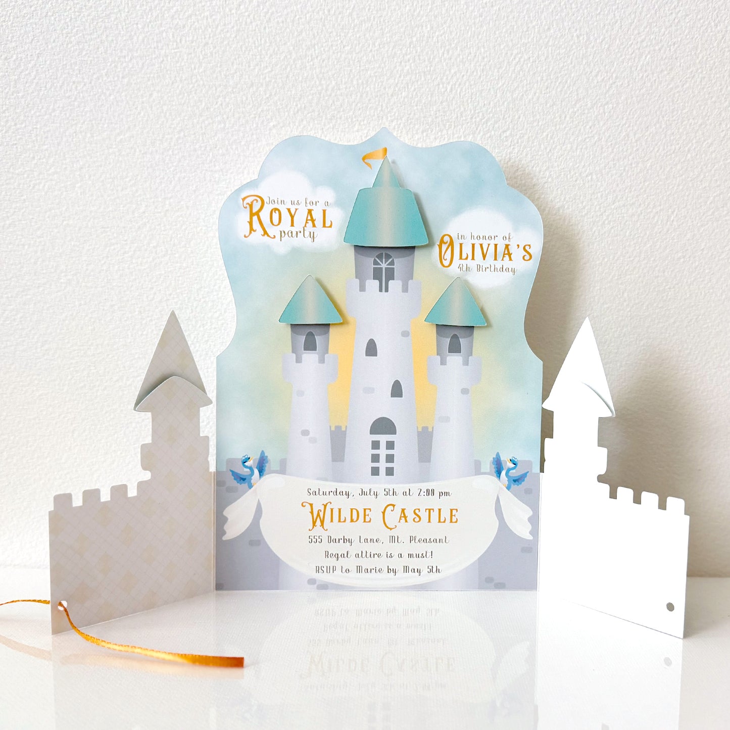 Royal Castle Princess Birthday Party Invitations