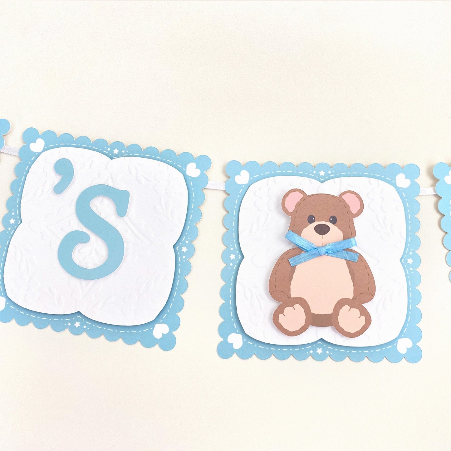 Teddy Bear Baby Boy Banner