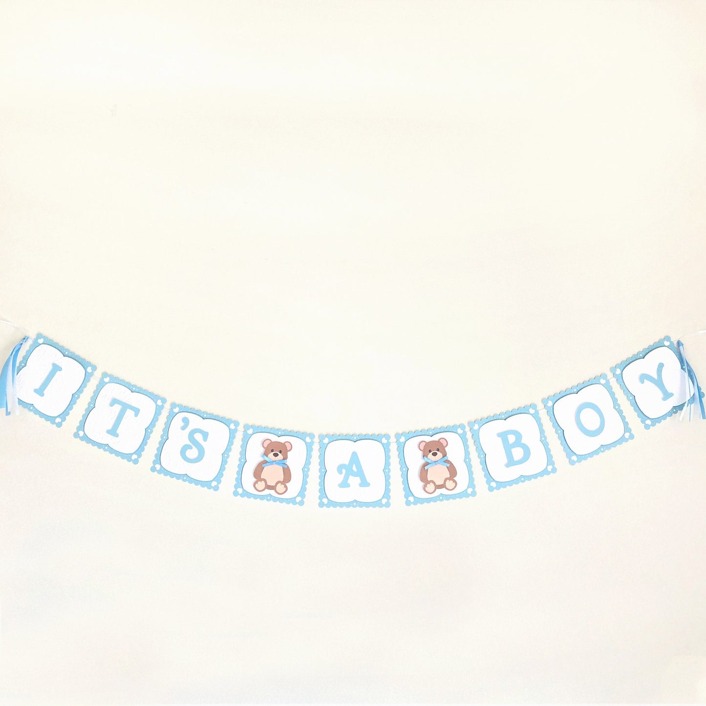 Teddy Bear Baby Boy Banner