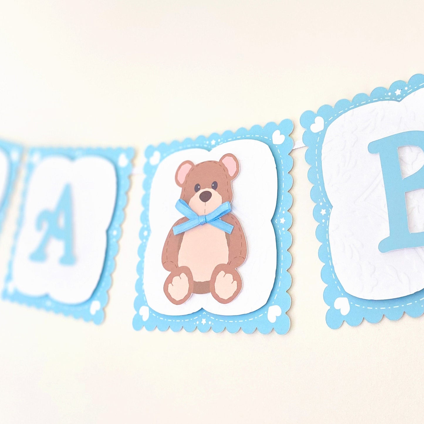 Teddy Bear Baby Boy Banner
