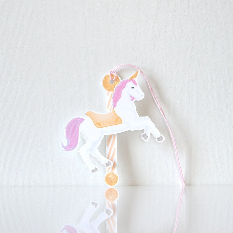Unicorn Carousel Birthday Favor Tags