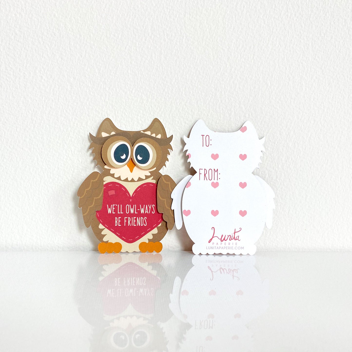 Mini Owl Valentine Card Set