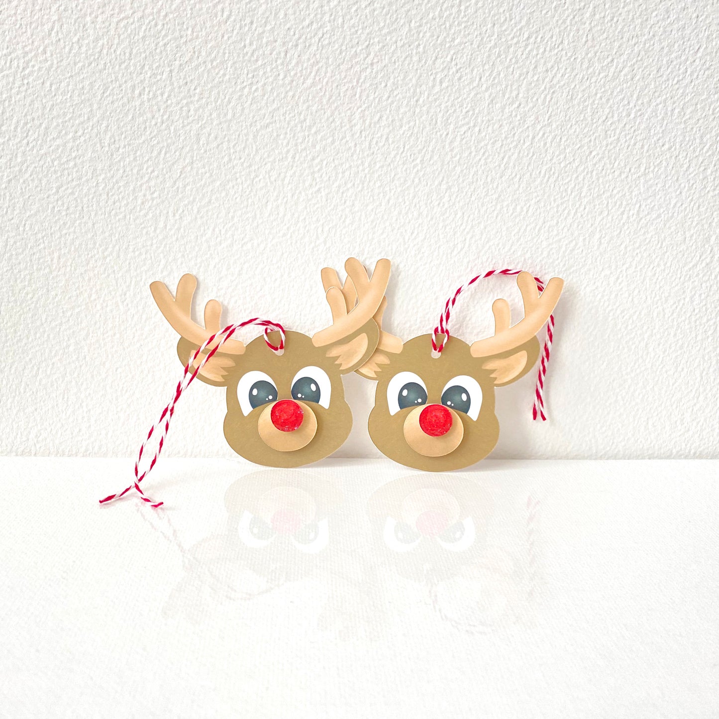 Rudolph Reindeer Christmas Gift Tags