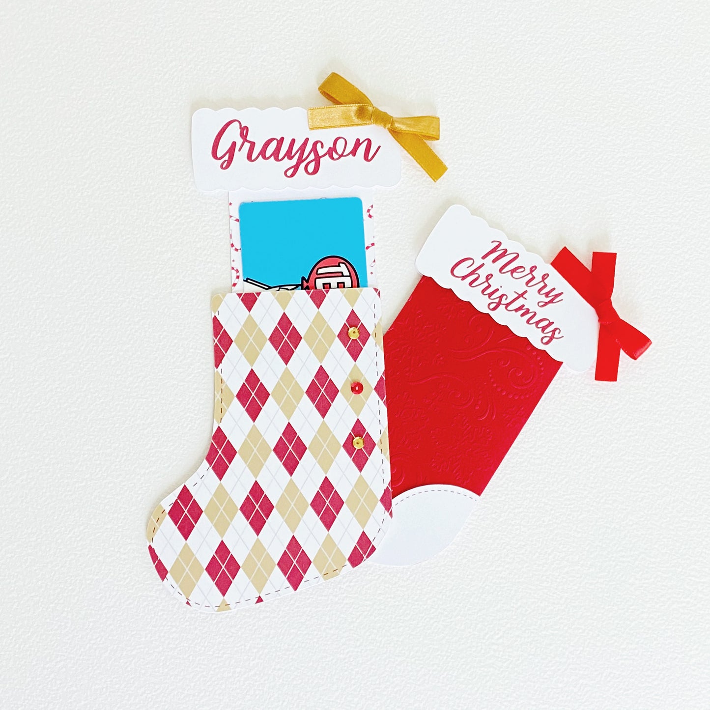 Christmas Stocking Holiday Gift Card Holder