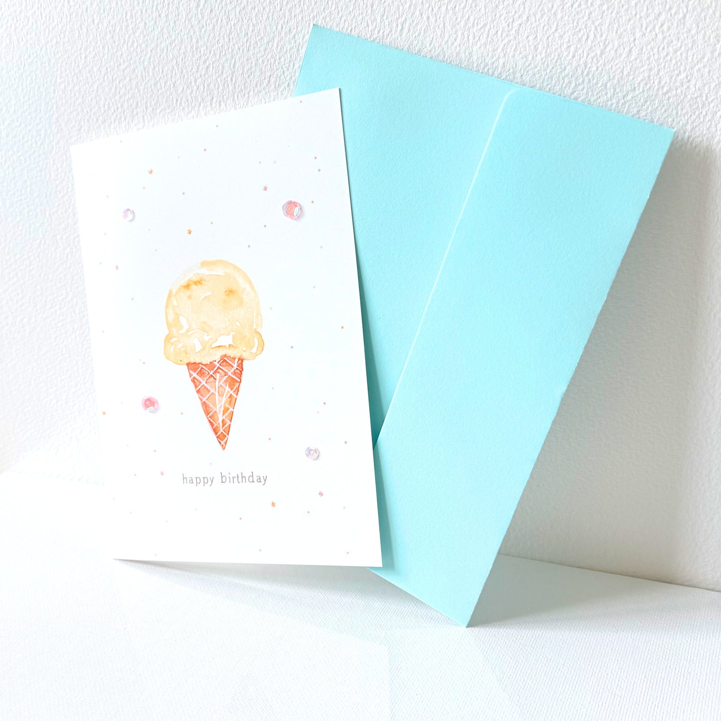 Vanilla Ice Cream Birthday Greeting Card