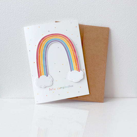 Feliz Cumpleaños Rainbow Birthday Greeting Card
