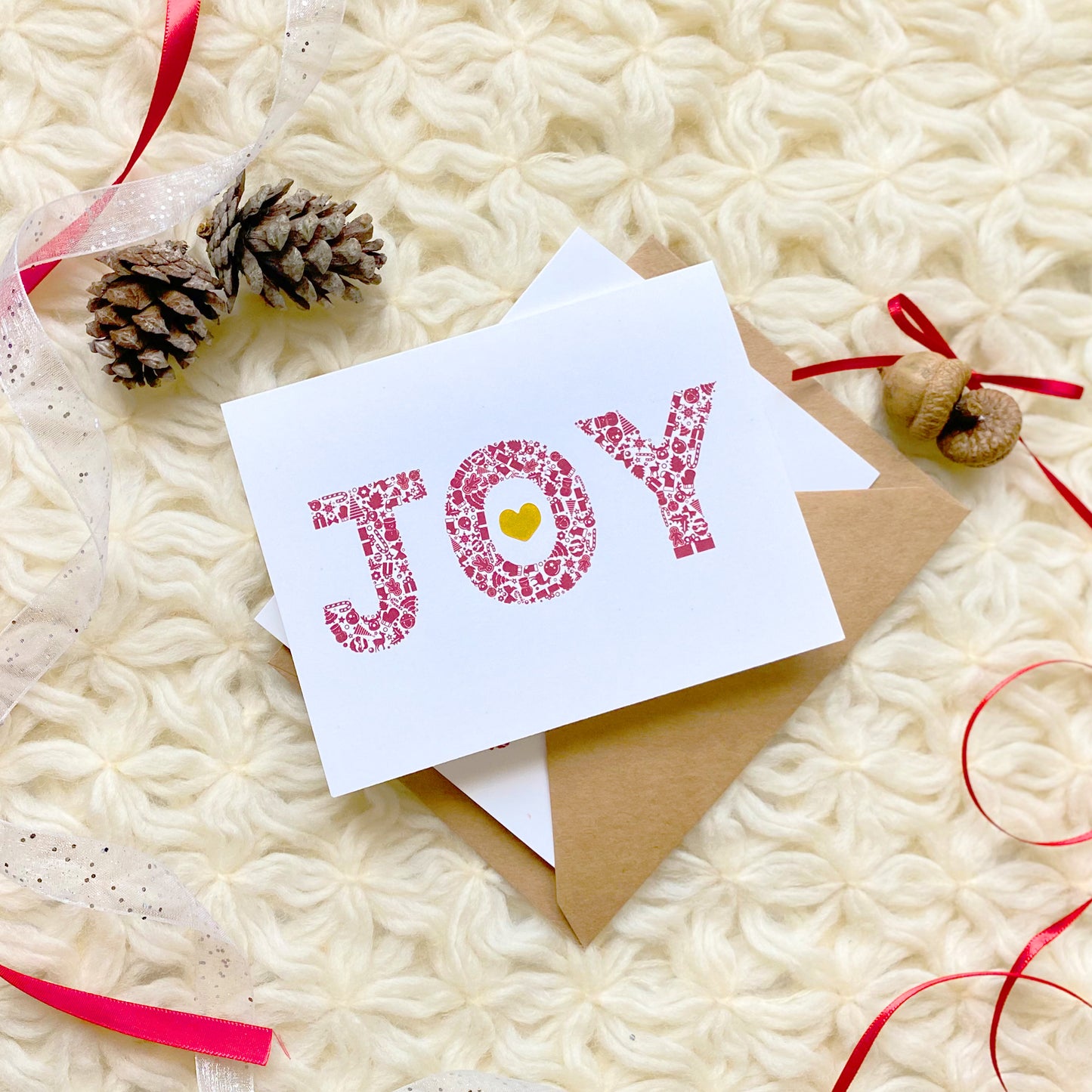 Joy Christmas Holiday Greeting Cards