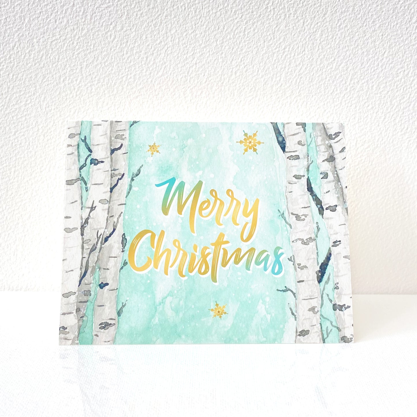 Winter Birches Christmas Holiday Greeting Cards