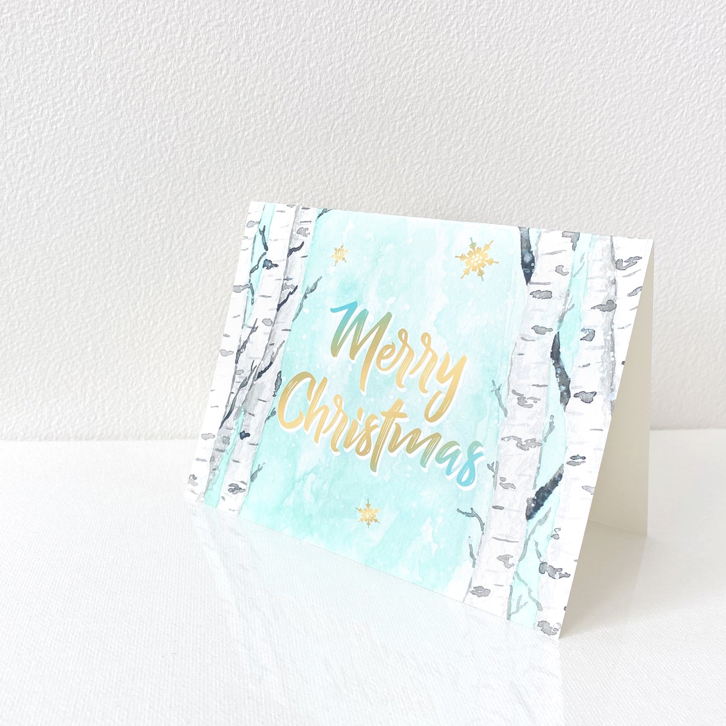 Winter Birches Christmas Holiday Greeting Cards