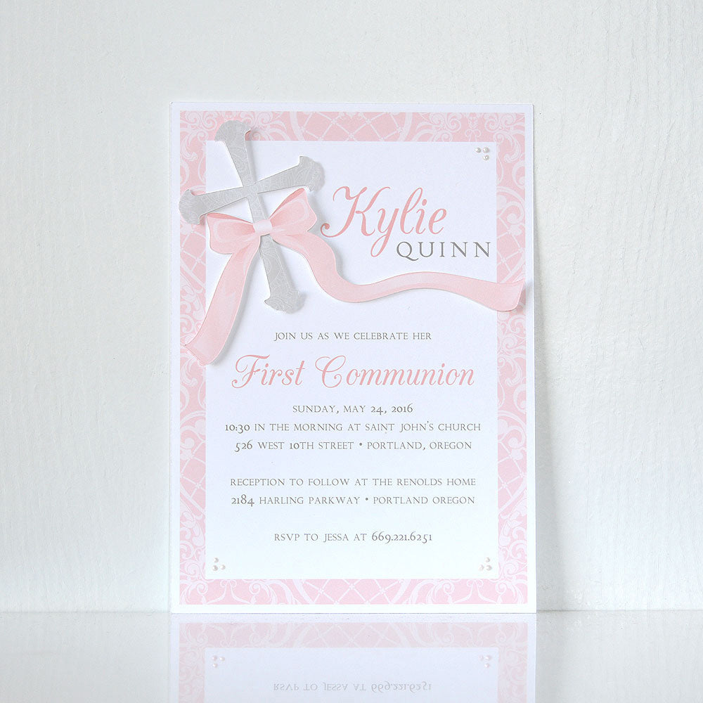 Lace Communion Invitation