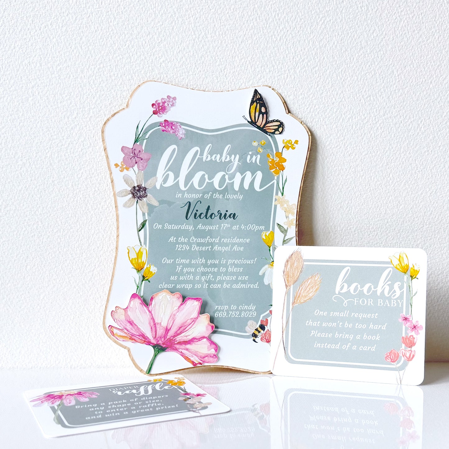 Baby in Bloom Baby Shower Invitations