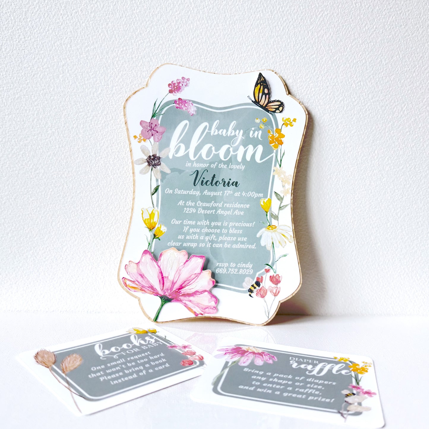 Baby in Bloom Baby Shower Invitations