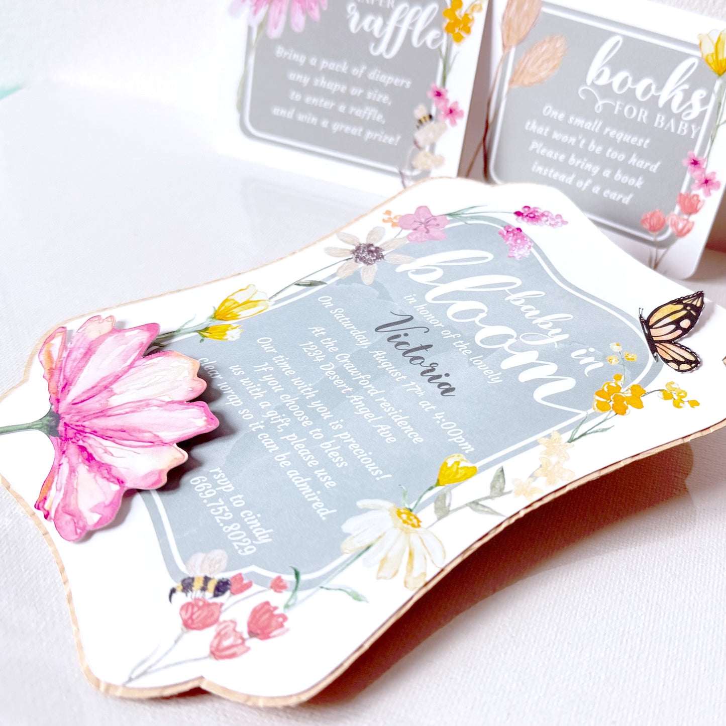 Baby in Bloom Baby Shower Invitations