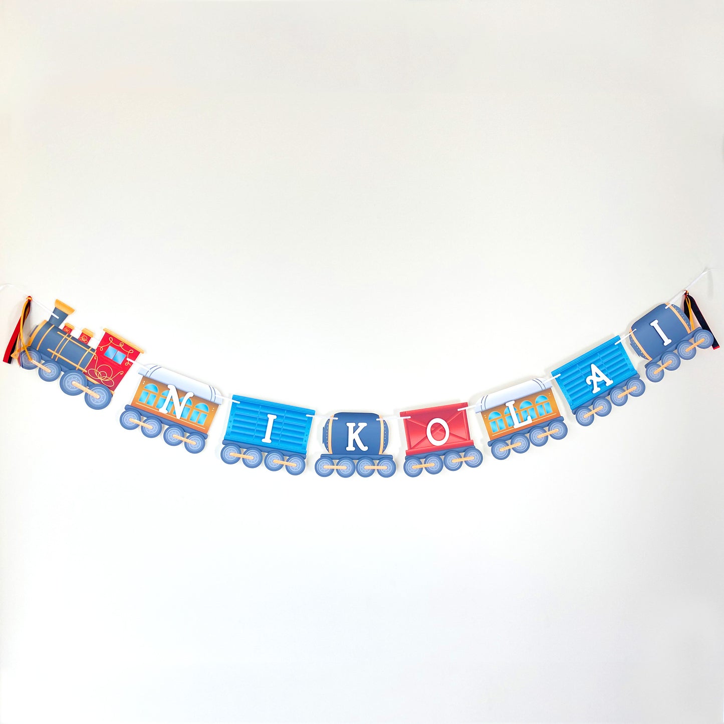 Train Birthday Party Banner