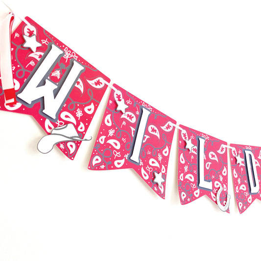 Cowboy Wild West Birthday Party Banner