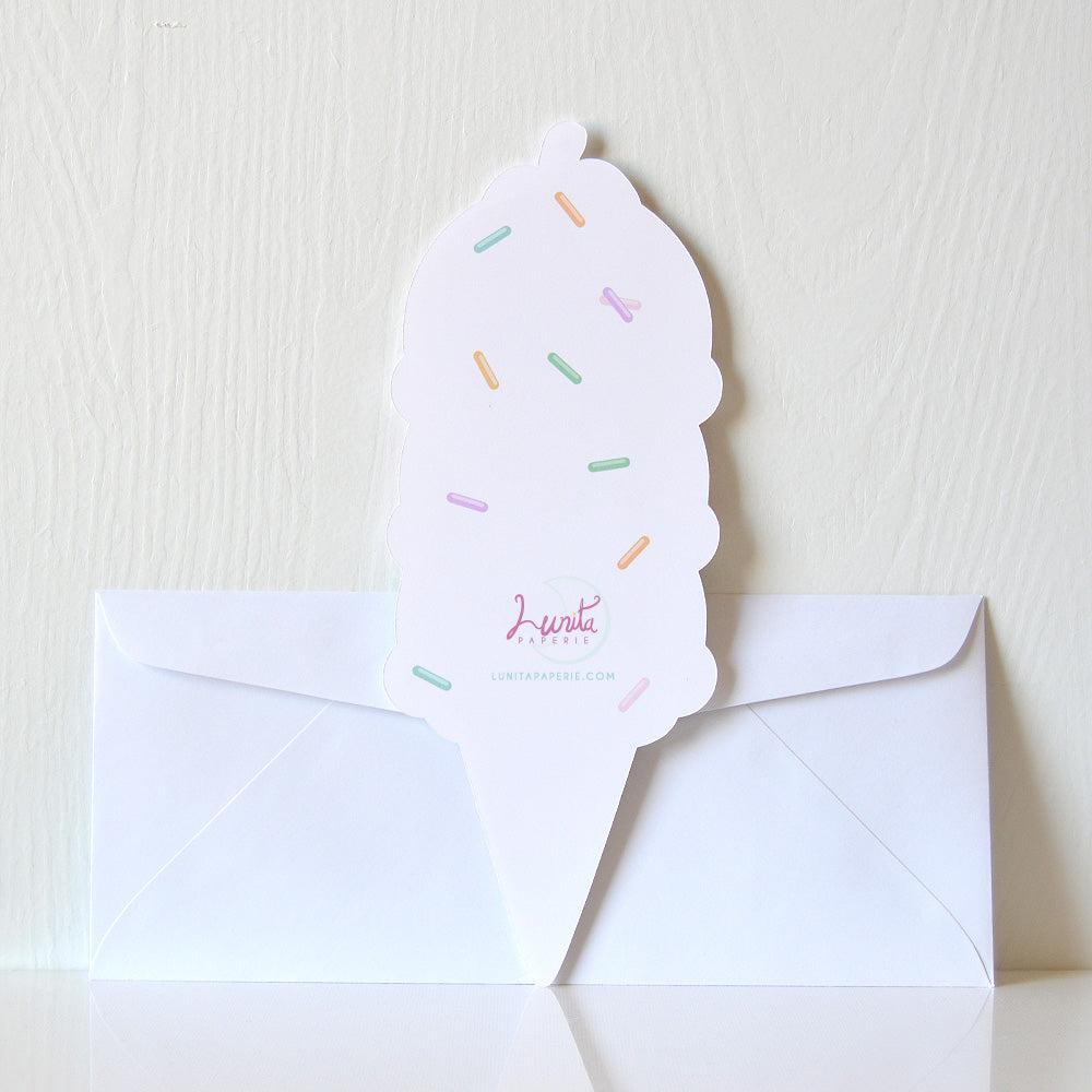 Ice Cream Cone Invitations