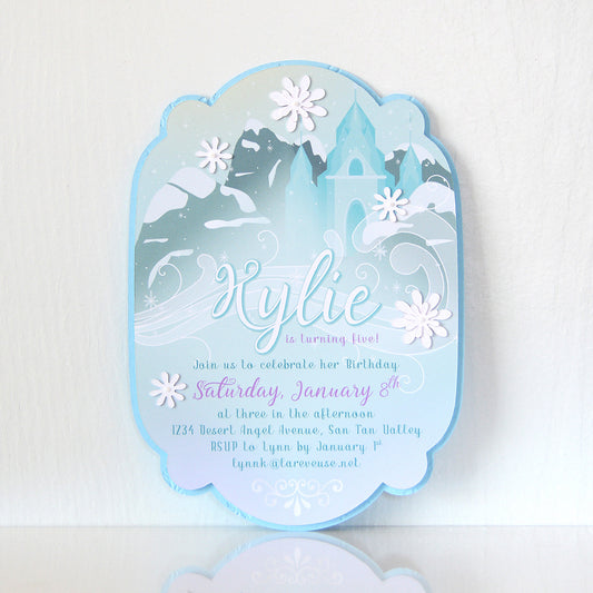 Frozen Ice Castle Birthday Invitation