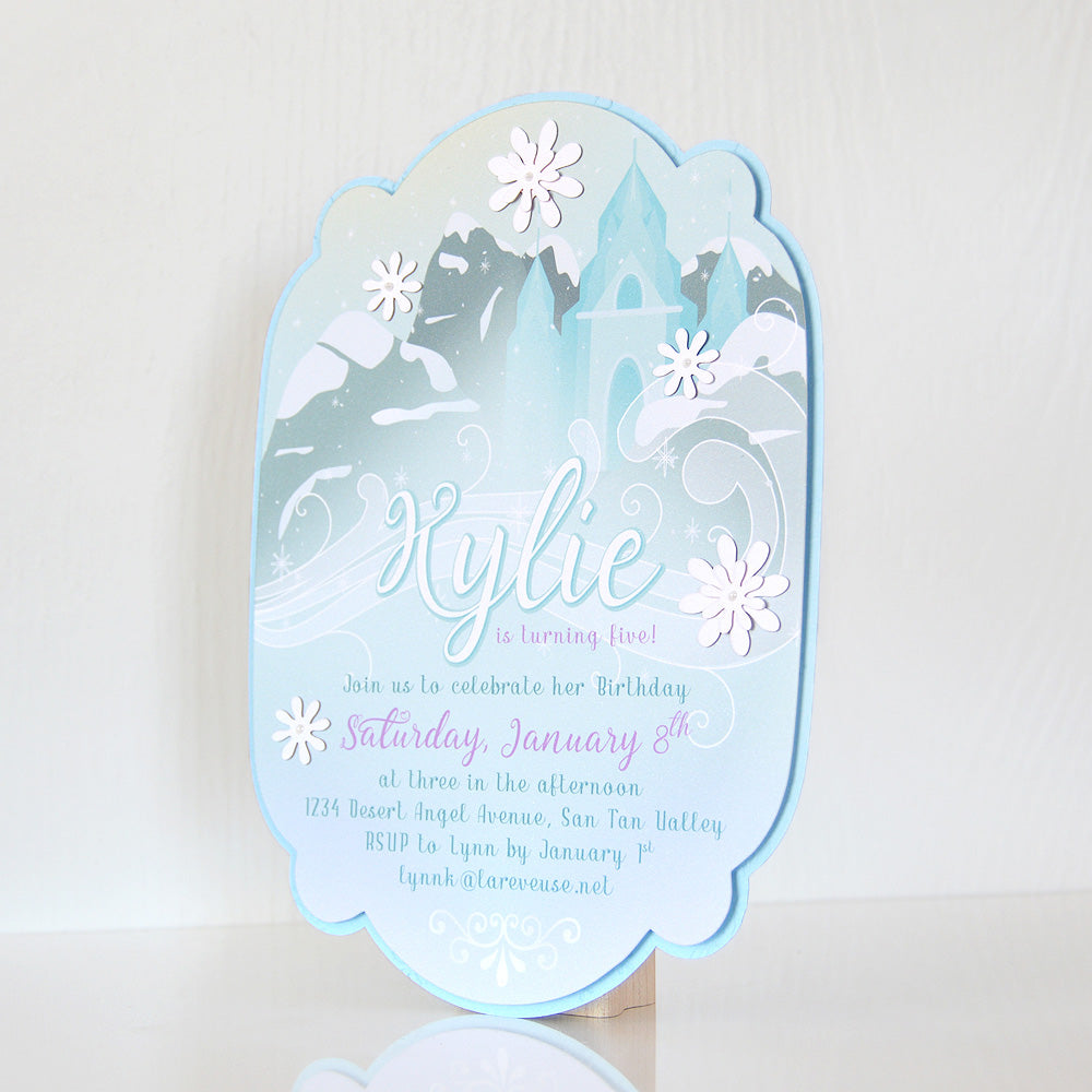 Frozen Ice Castle Birthday Invitation