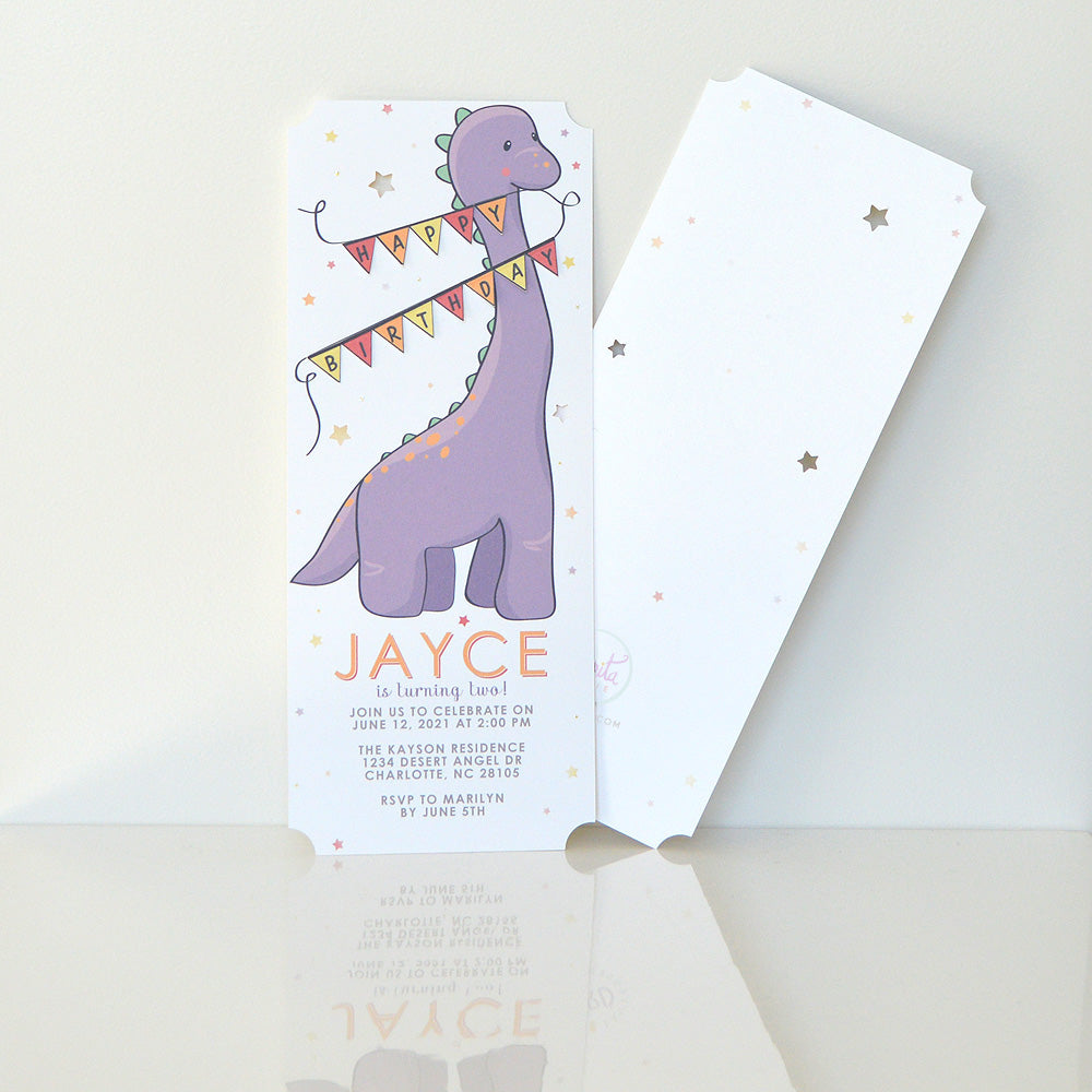 Dinosaur Birthday Party Invitations