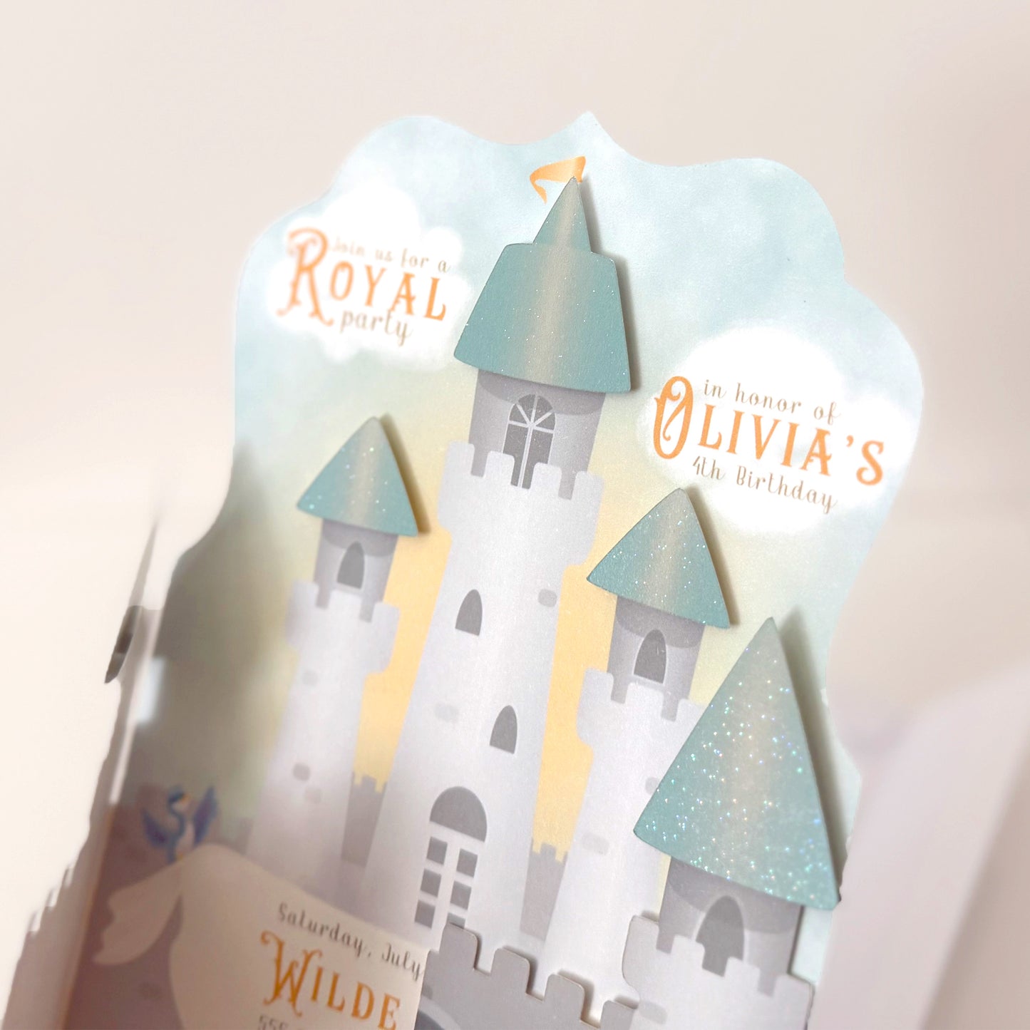Royal Castle Princess Birthday Party Invitations