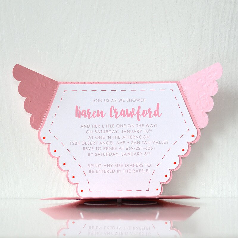 Sweetheart Baby Shower Diaper Invitations