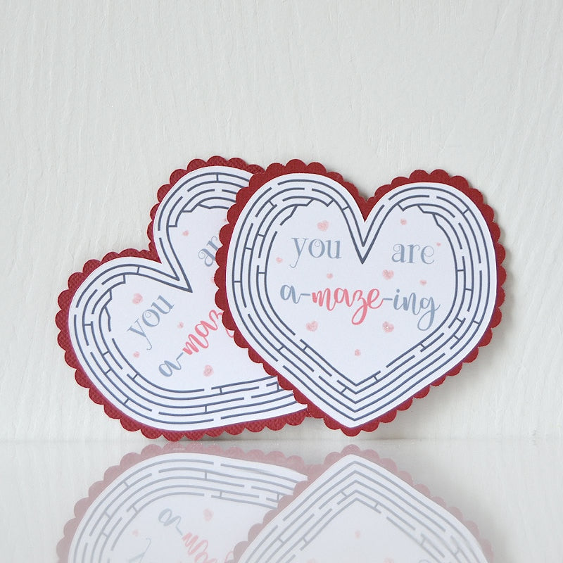 Mini Heart Maze Valentine Card Set