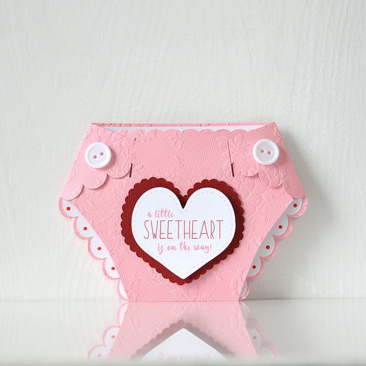 Sweetheart Baby Shower Diaper Invitations