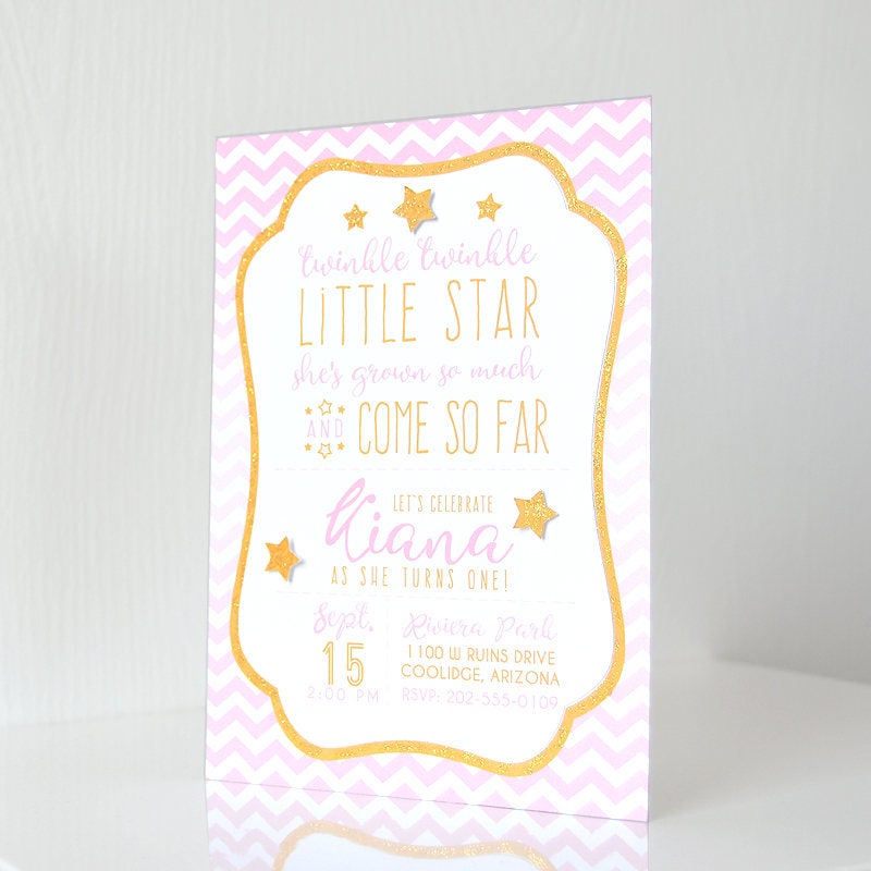 Chevron Stars Invitations