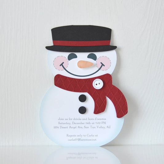 Charming Snowman Invitations