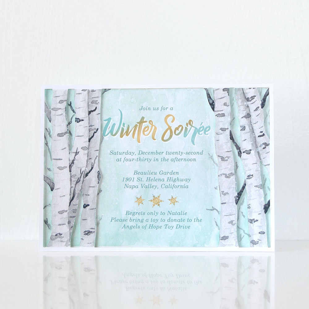 Winter Birch Invitations