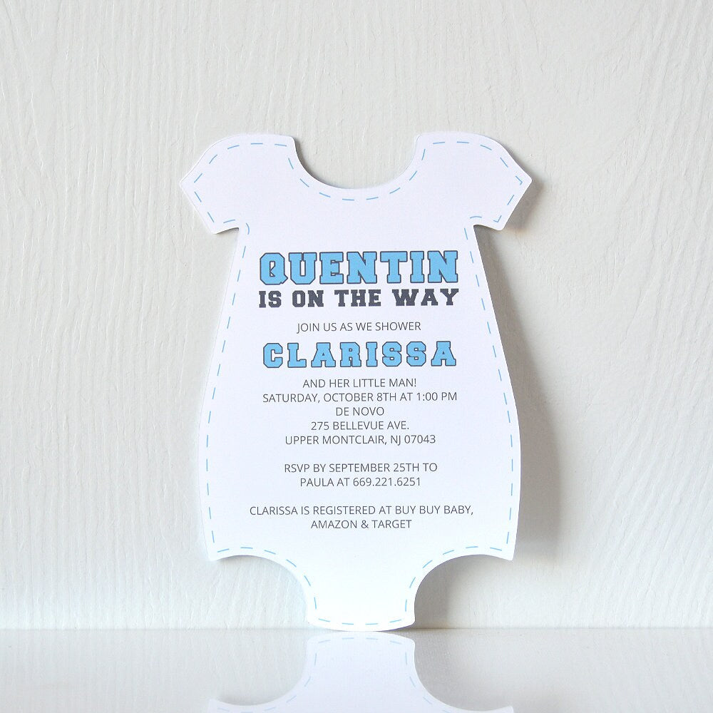 Baby Jersey Romper Invitation