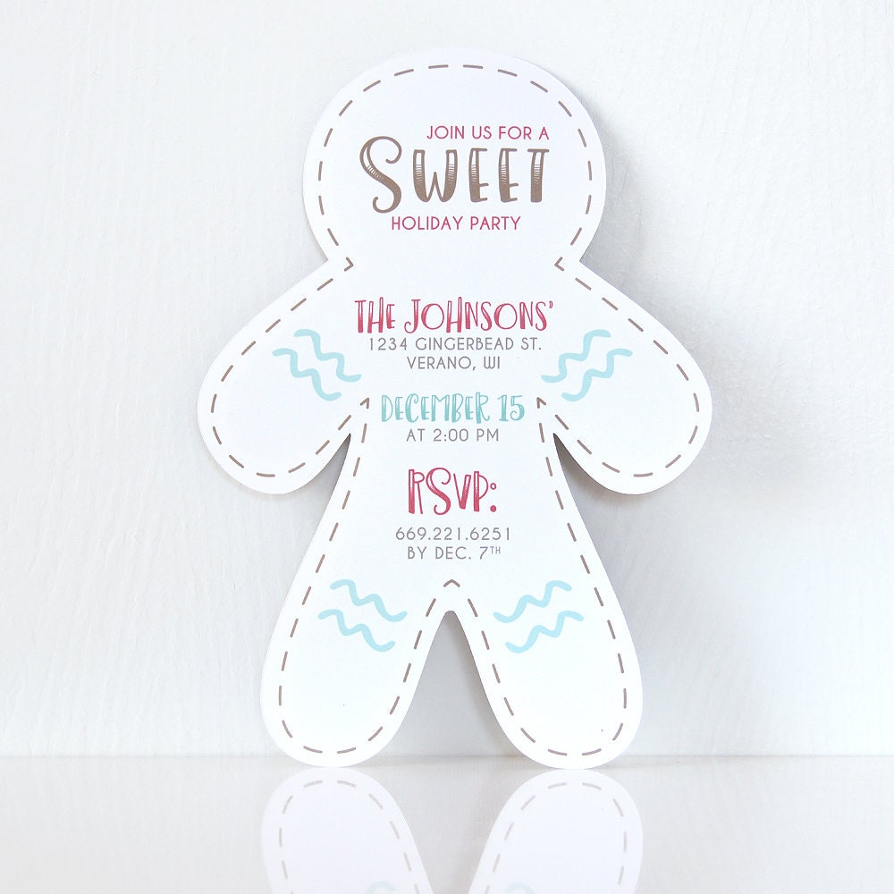 Gingerbread Man Invitation