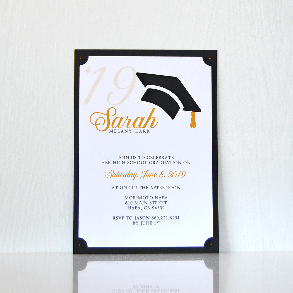 Graduation Cap Invitation – Lunita Paperie