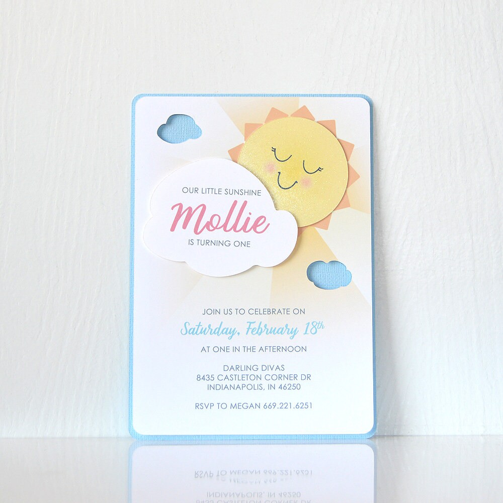 Sunshine Invitations Birthday Party Invitation