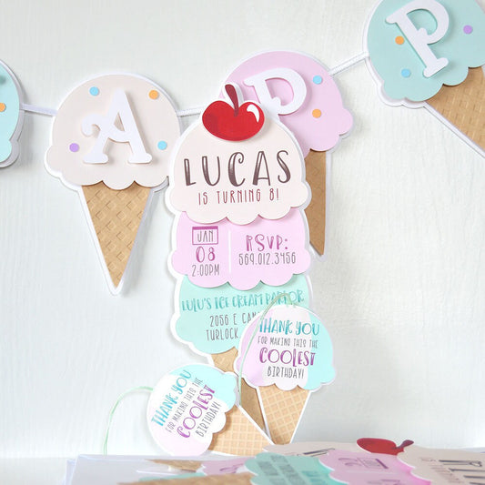 Ice Cream Cone Gift Tags