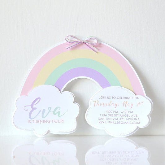 Rainbow Birthday Party Invitation