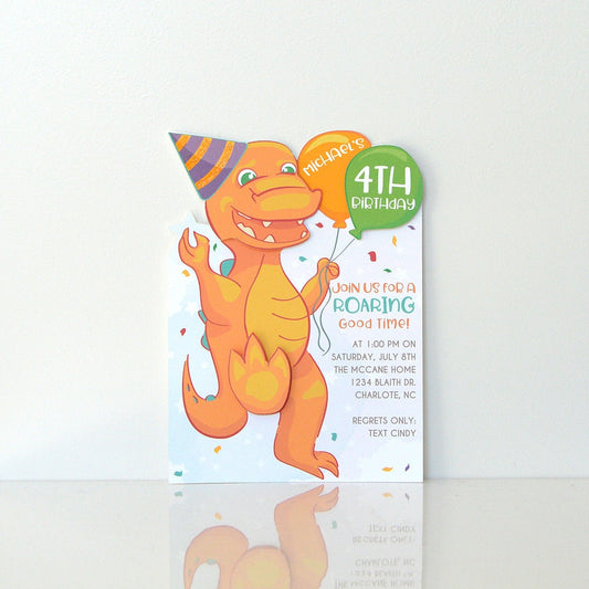 Dinosaur Roar Birthday Party Invitations