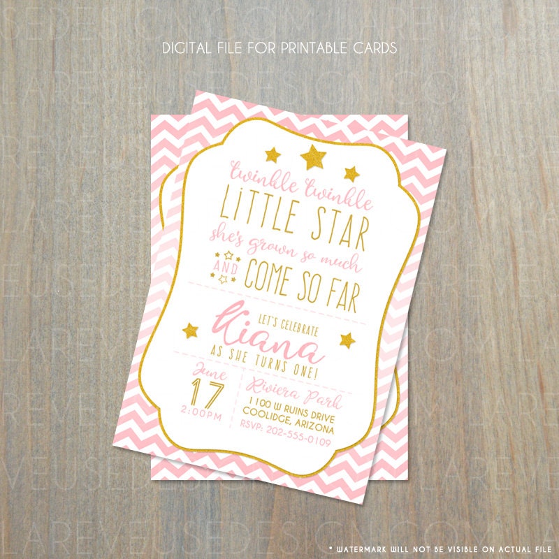 Chevron Stars Invitations