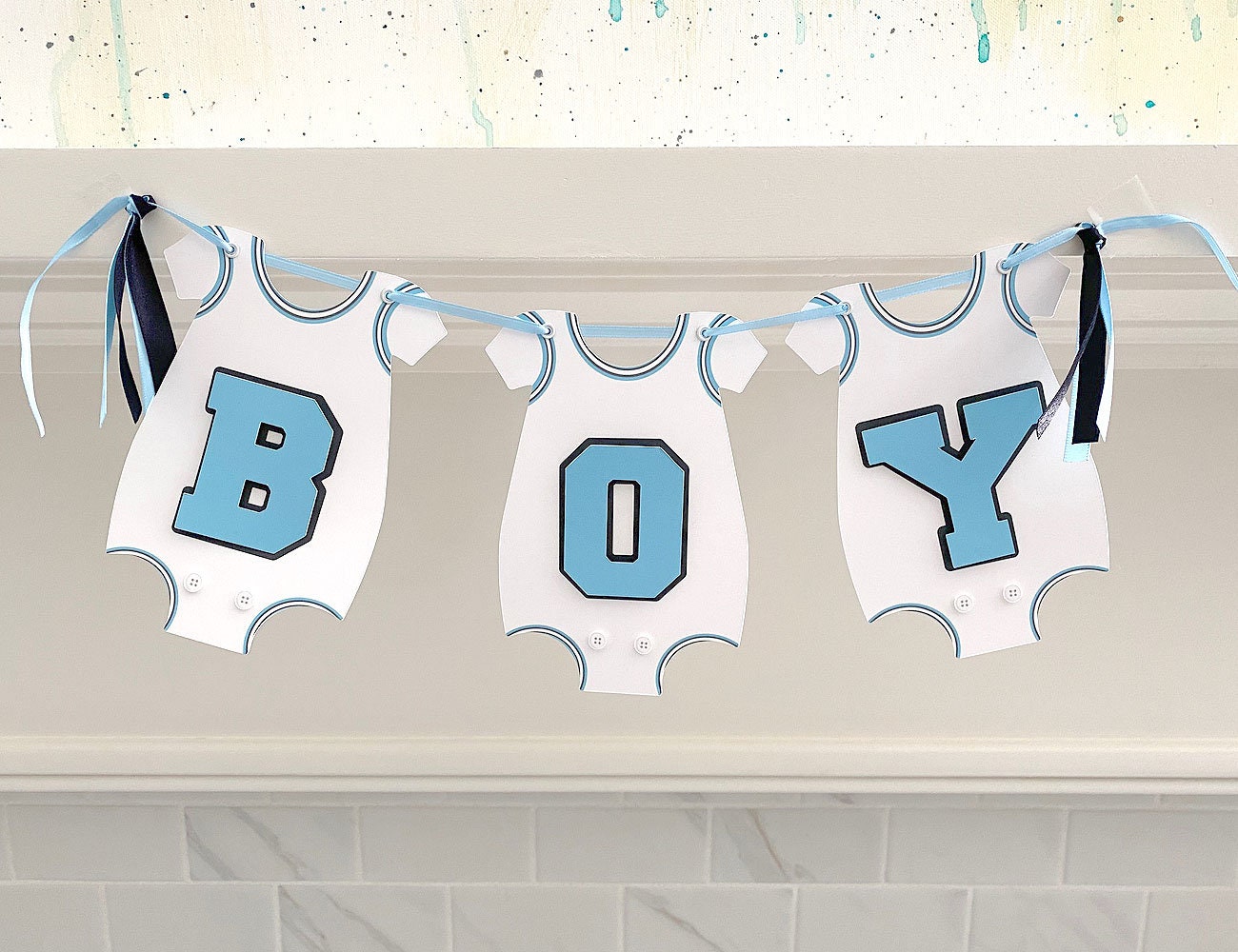 Jersey Romper Baby Party Banner