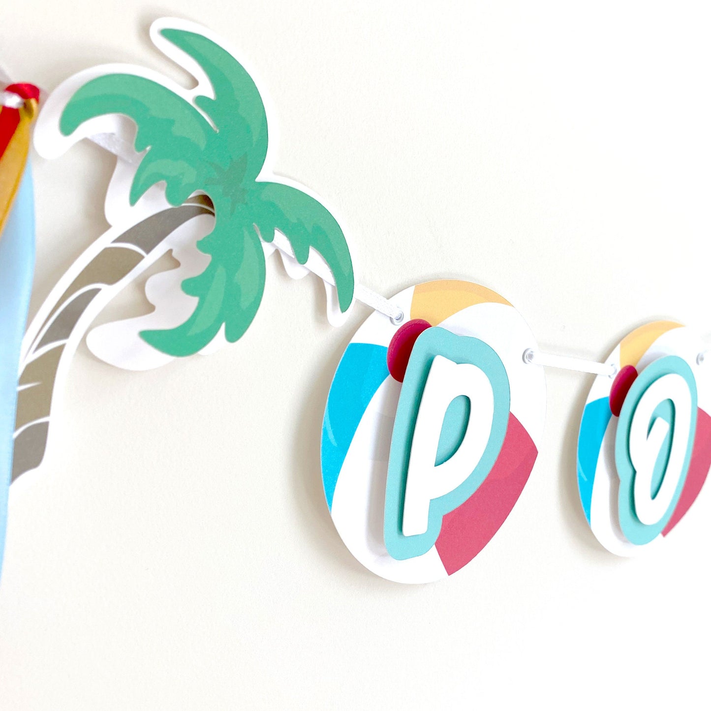 Pool Party Beach Ball Banner