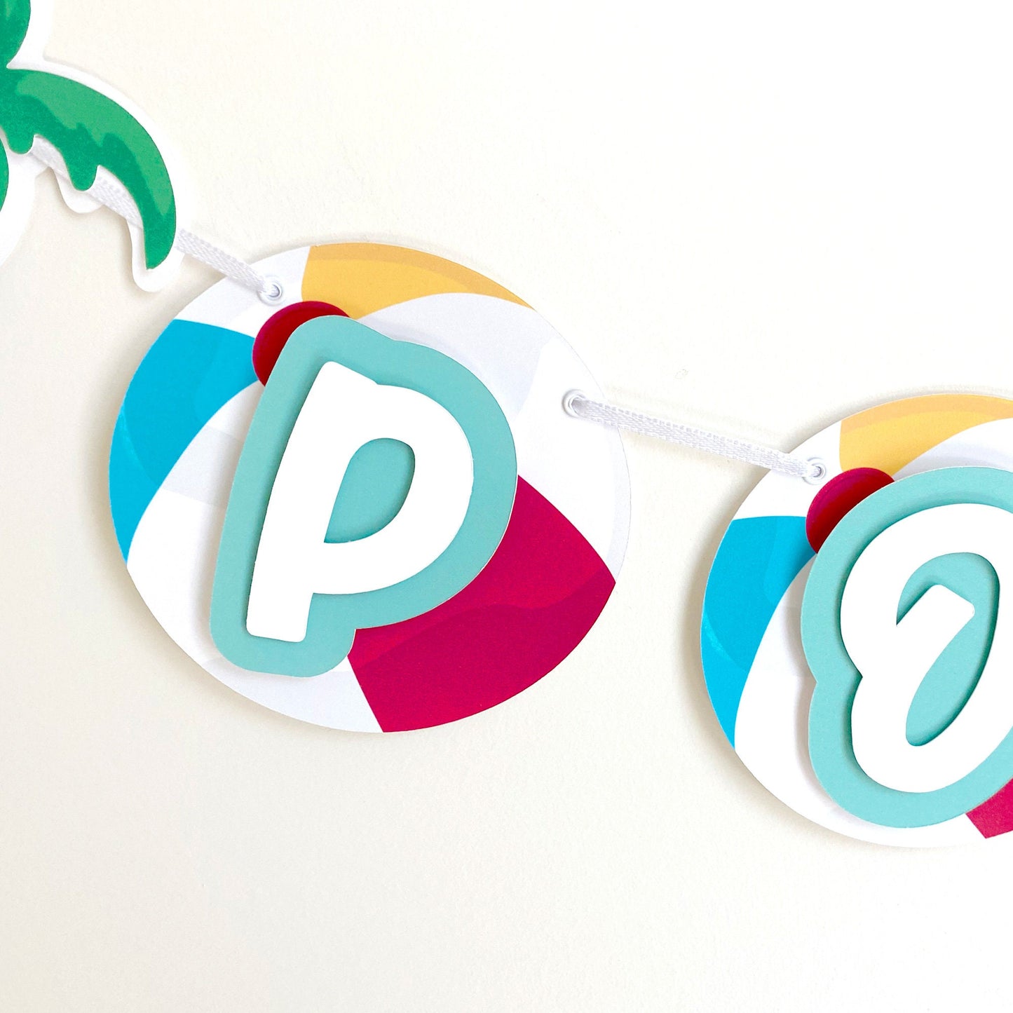 Pool Party Beach Ball Banner