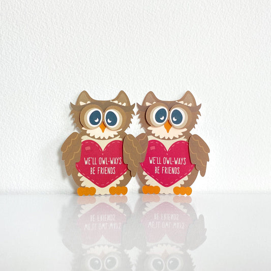 Mini Owl Valentine Card Set