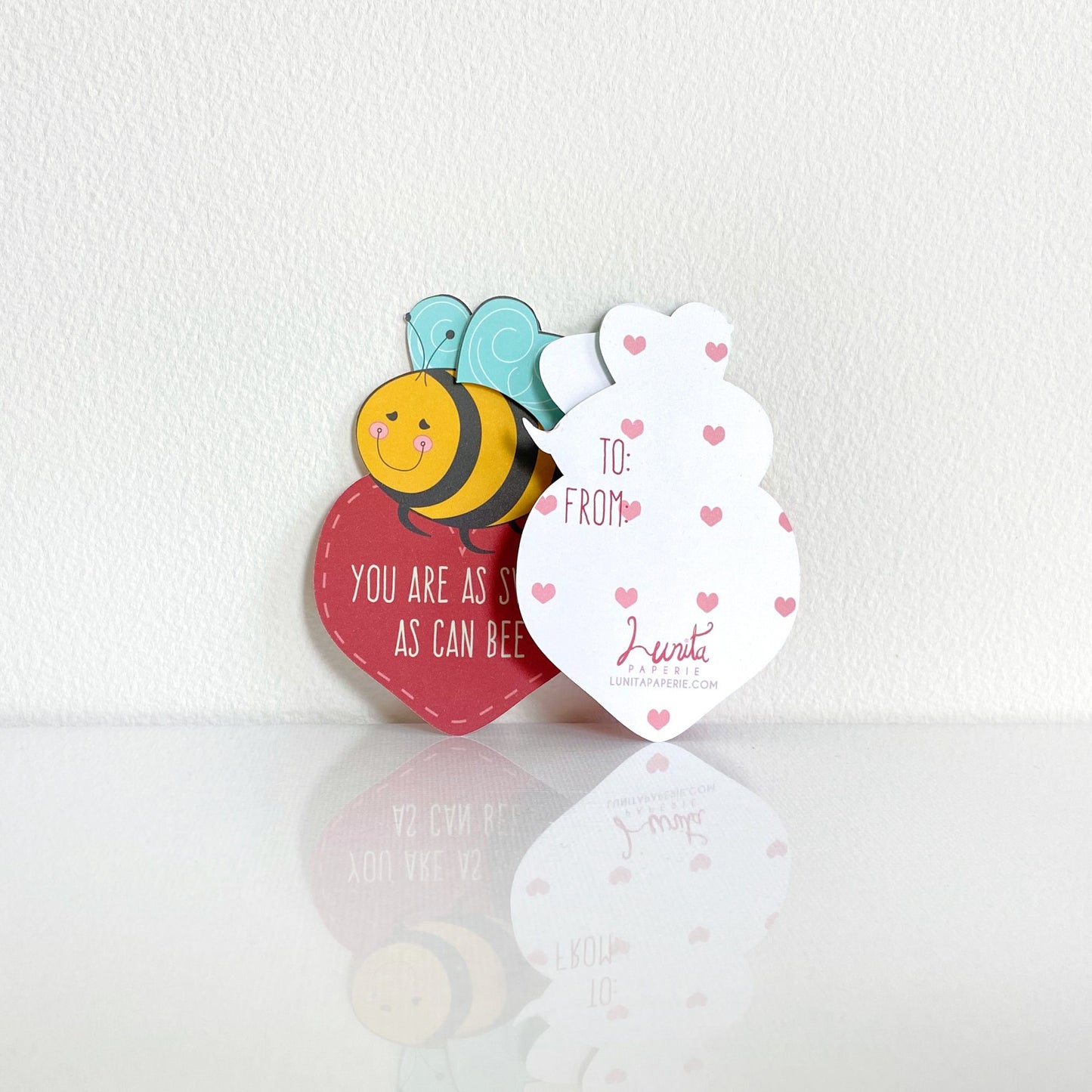 Mini Bee Valentine Card Set