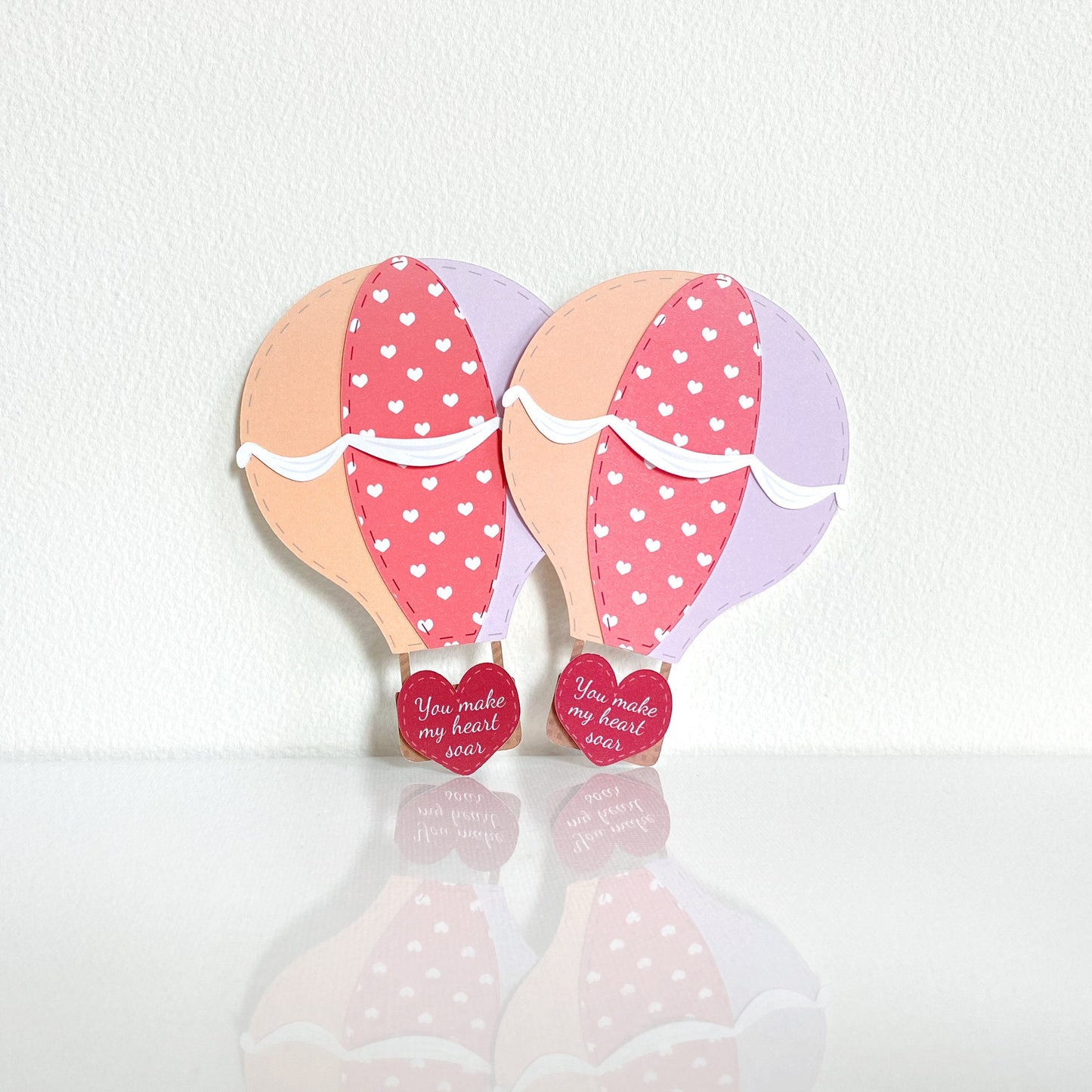 Mini Valentine Hot Air Balloon Card Set