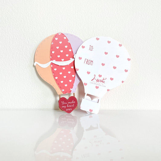 Mini Valentine Hot Air Balloon Card Set