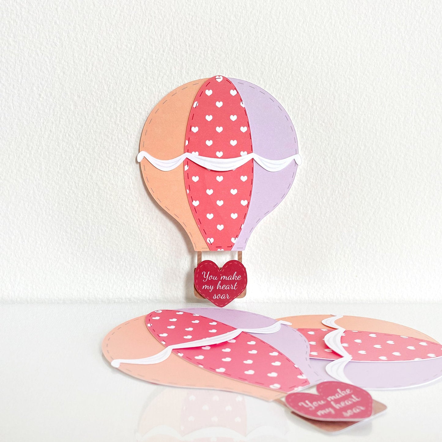 Mini Valentine Hot Air Balloon Card Set